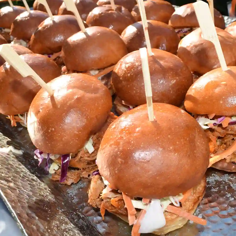 A picture of a delicious gochujang slider